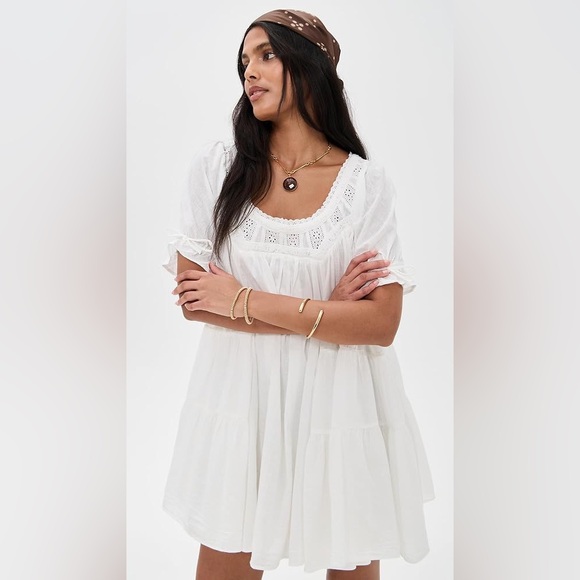 NWT Free People Sandy Shores Babydoll A-line Mini Dress Sz XS - Picture 5 of 11